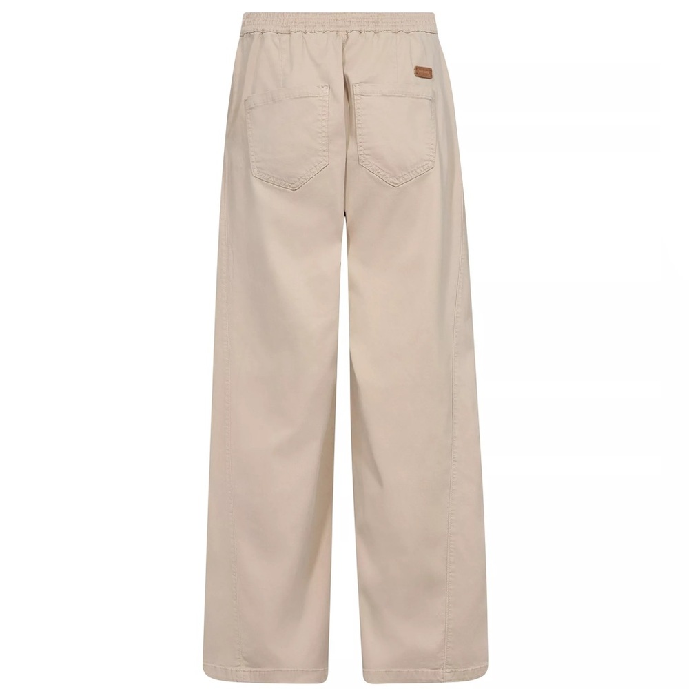 NWOT MOS MOSH Vincent Rosemary Wide Leg Trousers, Cream Natural